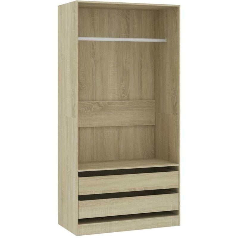 

Armario de Aglomerado 100x50x200 cm Color Roble Sonoma - Marrón - Vidaxl