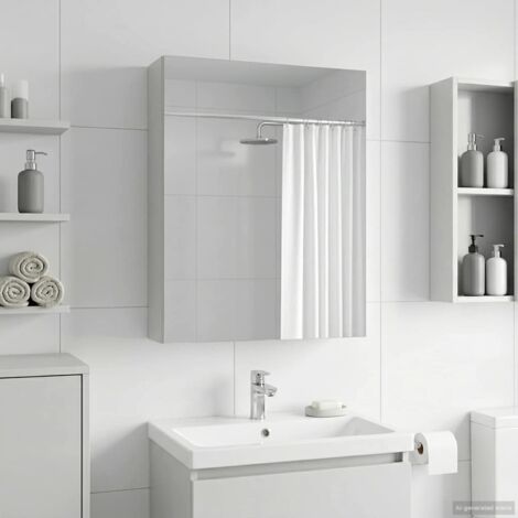 Armario con espejo de baño con estante 50 x 14,5 x 70 cm
