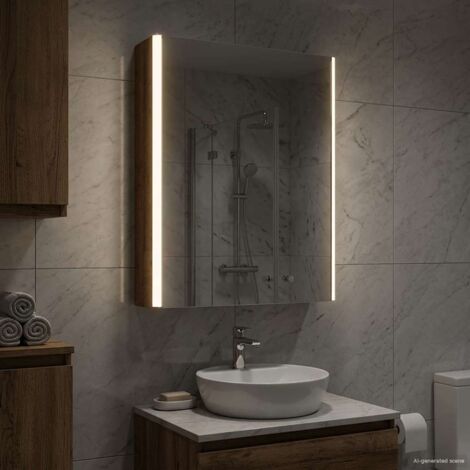 Armario con espejo de baño Madera vieja 43 x 11,5 x 60,5 cm
