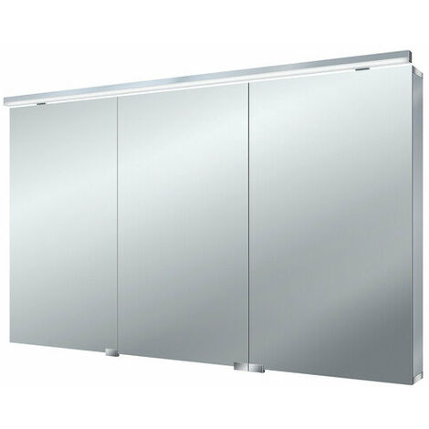 Armario con espejo de luz LED plana Emco asis, 1200mm, cumplimiento: con iluminación del lavabo - 979705266
