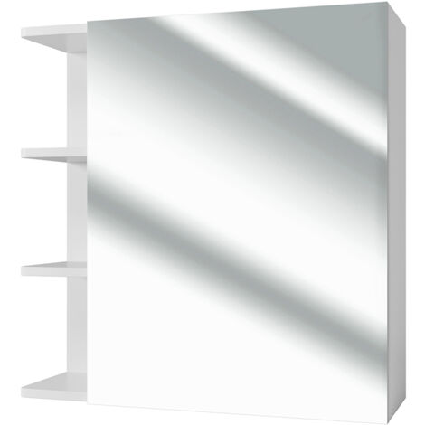 Armario con espejo para baño Fynn, Blanco, 62 x 64 cm, Vicco