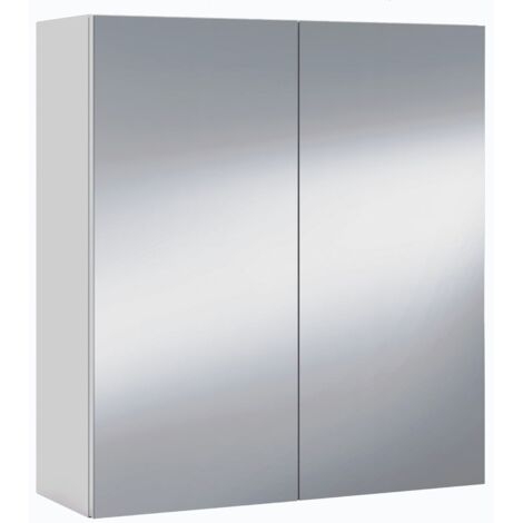 Mueble camerino Sulf de 2 puertas con espejo acabado blanco brillo, 65 cm(alto)60 cm(ancho)21 cm(largo)