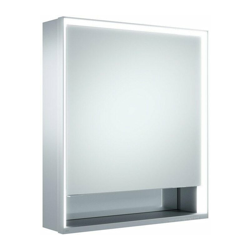 

Keuco - Armario con espejo Royal Lumos 650x735x165mm extensión de pared anodizado plata