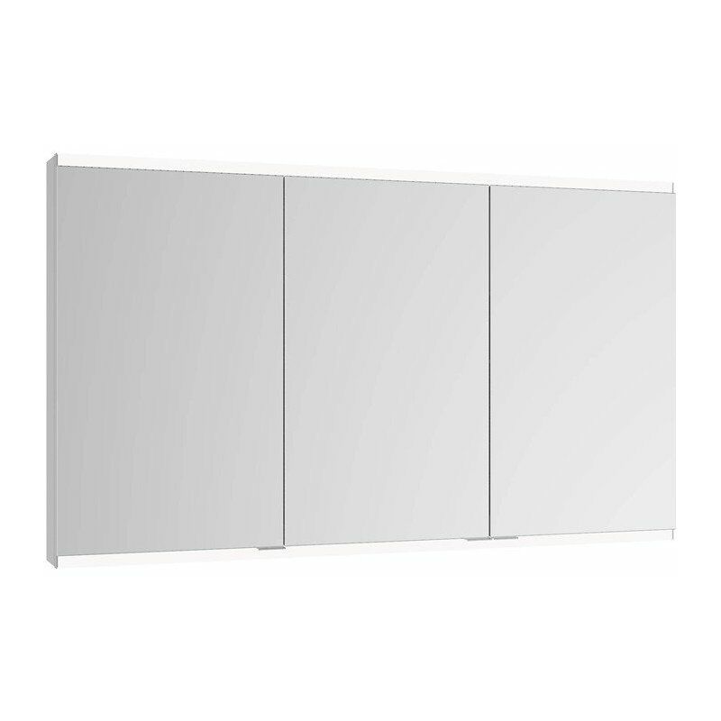 

Keuco - Armario con espejo Royal Modular 2.0 1000x700x120mm extensión de pared anodizado plata, 2 tomas