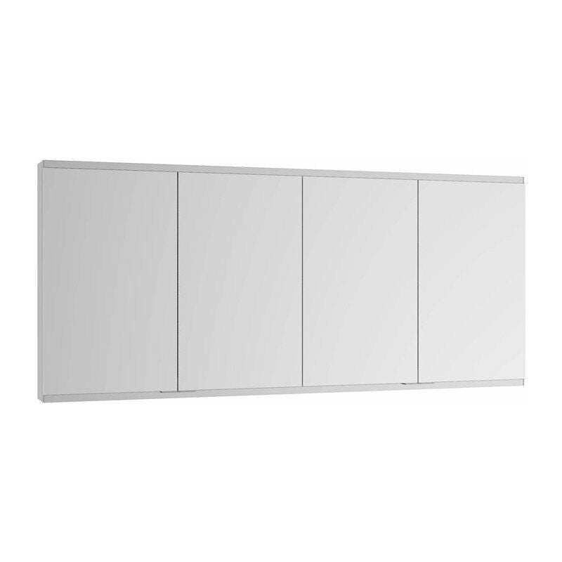 

Keuco - Armario con espejo Royal Modular 2.0 1600x700x120mm anodizado plateado sin iluminación, extensión de pared, 2 enchufes, USB