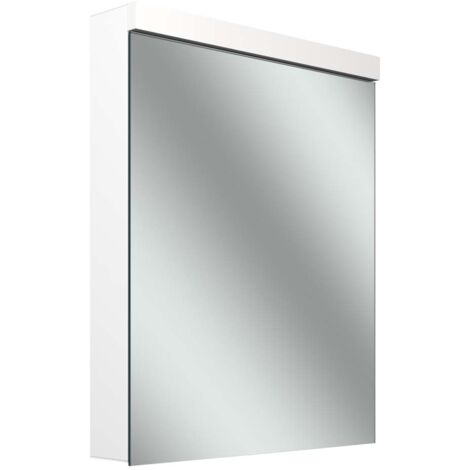 Armario con espejo Schneider LOW plus LED, 1 puerta 60cm, tope