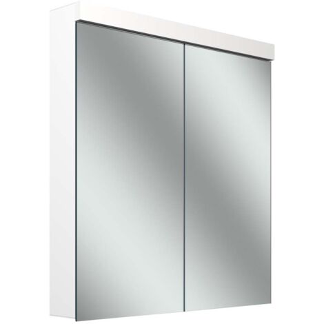 Armario con espejo Schneider LOW plus LED, 2 puertas 35/35cm,