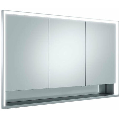Armario con espejos Keuco Royal Lumos 14315, 3 puertas giratorias, montaje en pared, 1200mm - 14315171301