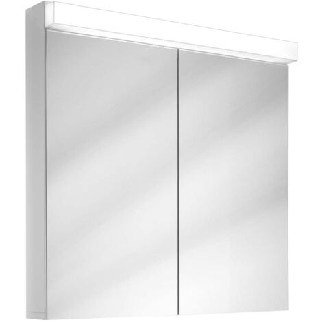 Armario con espejos LED Schneider LOW Line, 2 puertas 40/40cm,