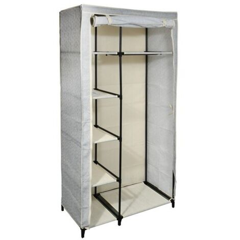 Armario con estantes ventilados de PP Gris y Beige MSV