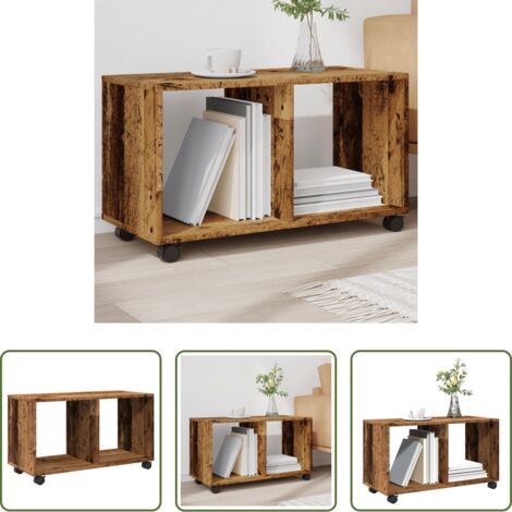 Armario con ruedas -  Armario con ruedas madera ingeniería envejecida 72x33x42,5 cm