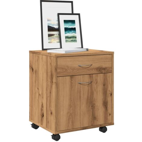 Armario con ruedas madera ingeniería roble artisan 45x38x54 cm vidaXL