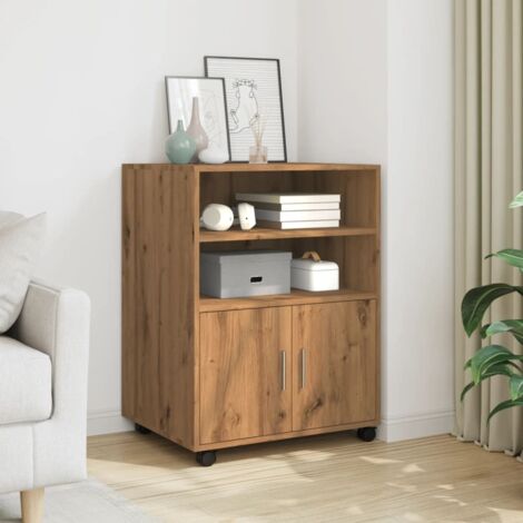Armario con ruedas madera ingeniería roble artisian 60x48x81 cm vidaXL
