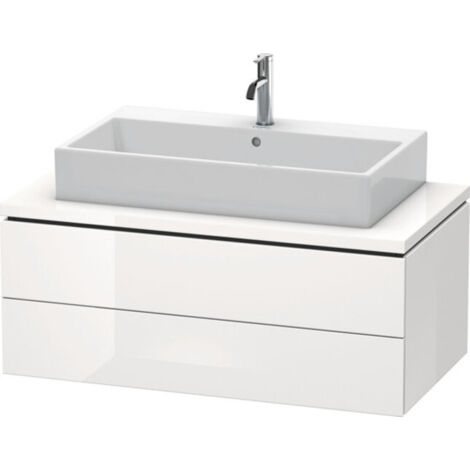 Armario consola bajo L-CUBE 400x1020x547mm blanco brillo