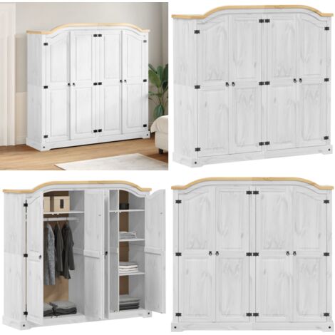 Armario Corona madera maciza de pino 194x52x186 cm - Armario de pino - Armario de dormitorio