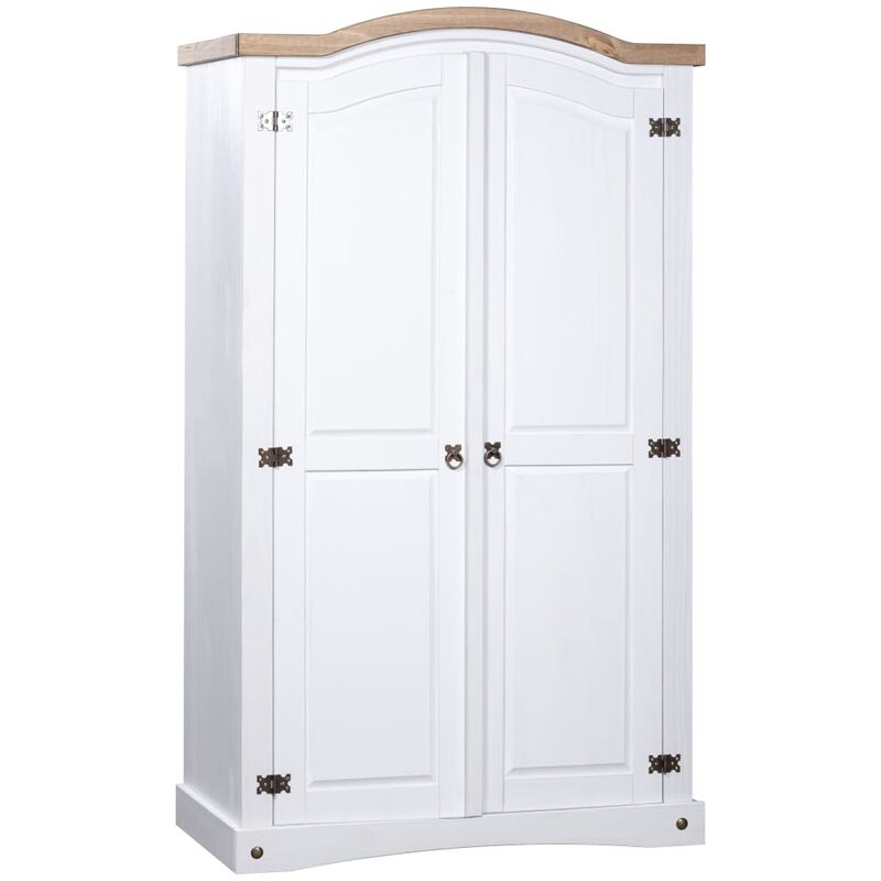 

Armario de 2 puertas Corona Range pino mexicano blanco - Blanco