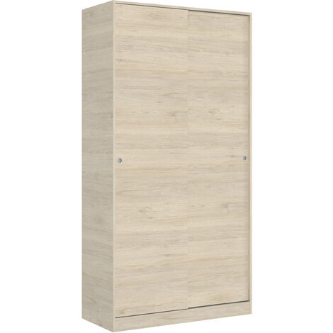 Armario puertas correderas Lupión en blanco brillo. Ancho 100 x fondo 50 x alto 204 cm.