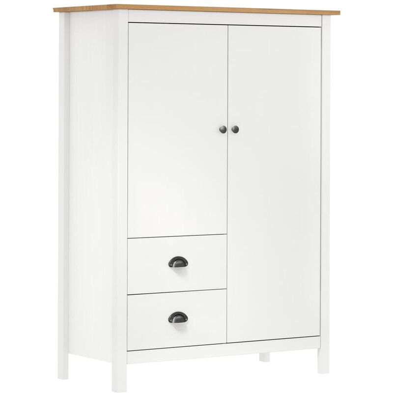 

Armario de 2 puertas Hill Range madera pino blanco 99x45x137 cm