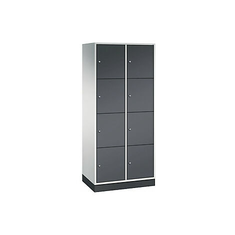 Armario de 4 compartimentos Intro  2 secciones  gris