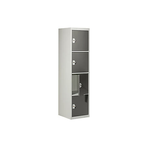 Armario de 4 compartimentos Venlo  1 sección  gris