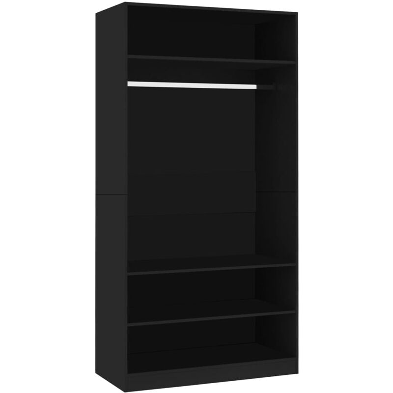 

Armario de Aglomerado Negro 100x50x200 cm - Negro - Vidaxl