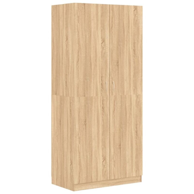 

Armario de Aglomerado 90x52x200 cm Color Roble Sonoma - Marrón - Vidaxl