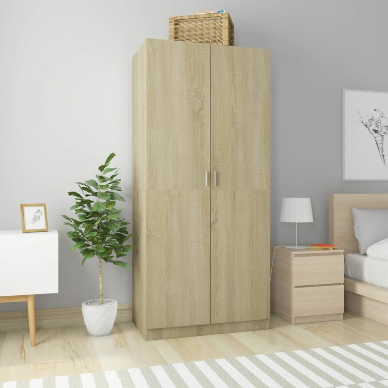 

Armario de aglomerado color roble Sonoma 90x52x200 cm