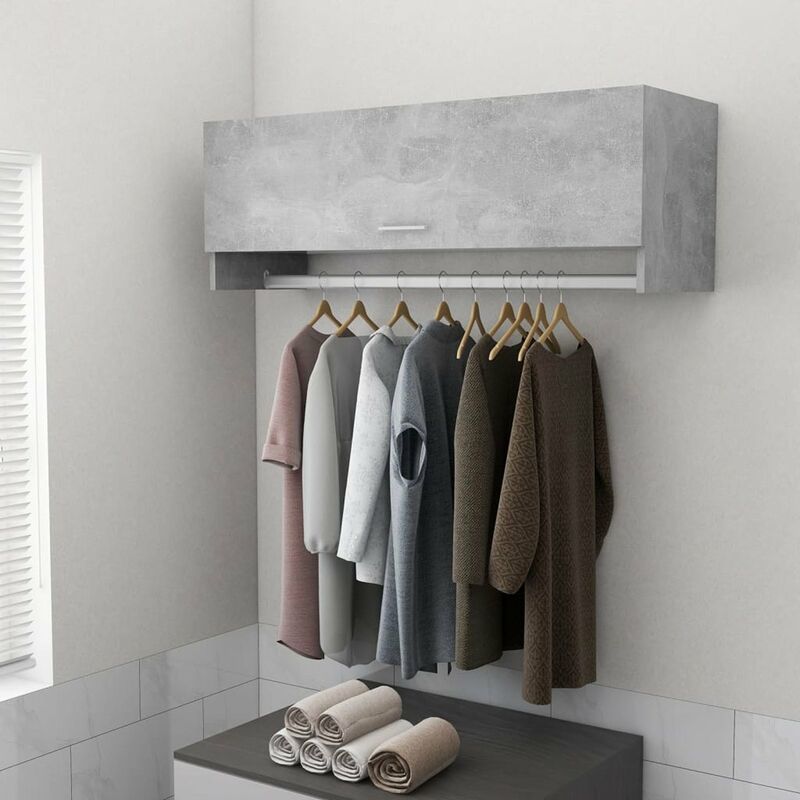 

Armario de aglomerado gris hormigon 100x32,5x35 cm
