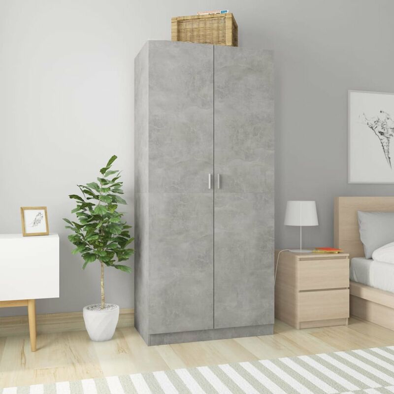 

Armario de aglomerado gris hormigon 90x52x200 cm