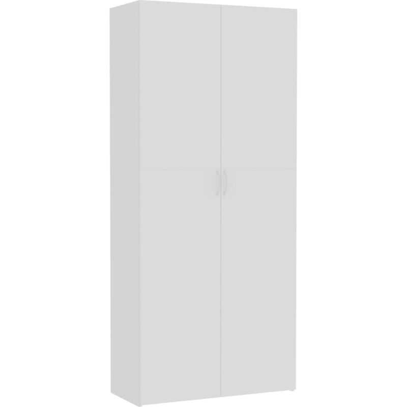 

Armario de Almacenaje Aglomerado 80x35,5x180cm Blanco - Blanco - Vidaxl