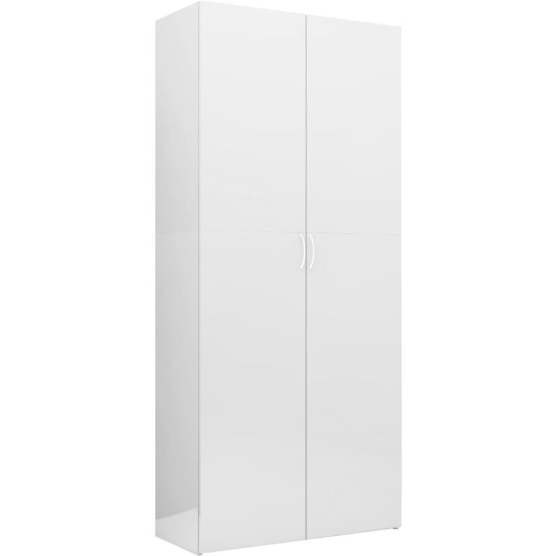 

Armario de Almacenaje Aglomerado 80x35,5x180cm Blanco Brillo - Blanco - Vidaxl