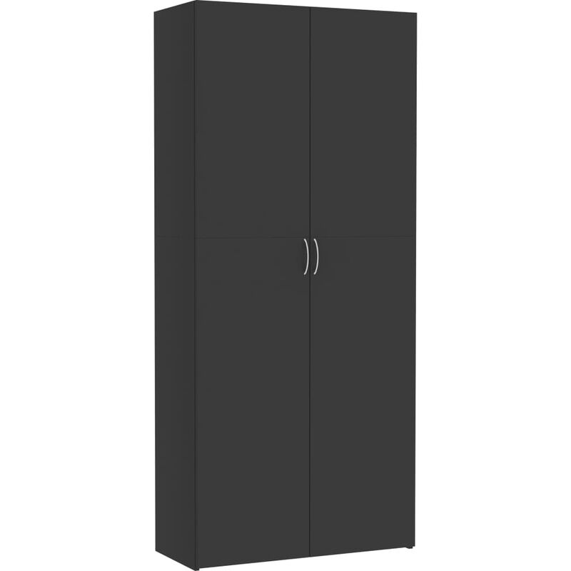 

Armario de almacenamiento aglomerado gris 80x35,5x180 cm - Gris