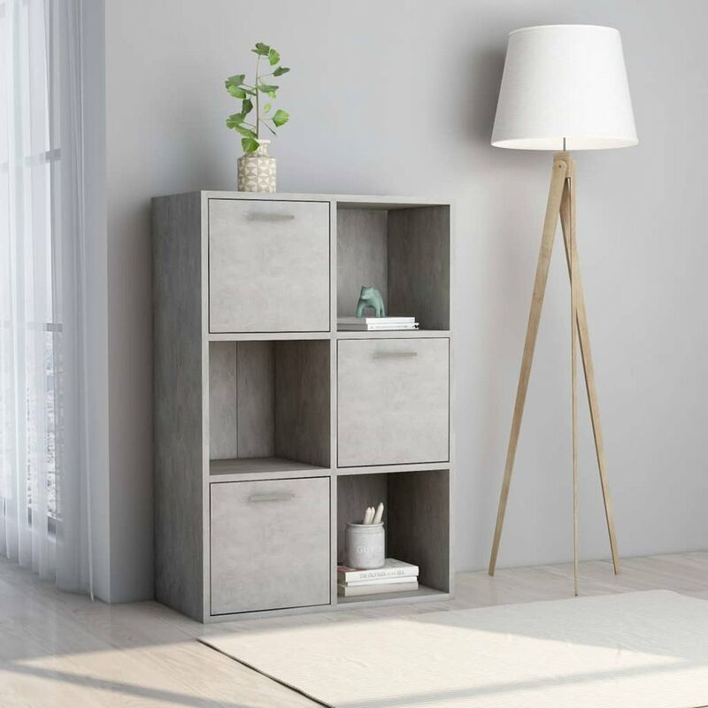 

Armario de almacenamiento aglomerado gris hormigon 60x29,5x90cm