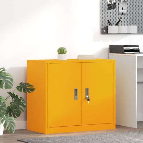 Armario de almacenamiento Amarillo Mostaza 80 x 40 x 70 cm