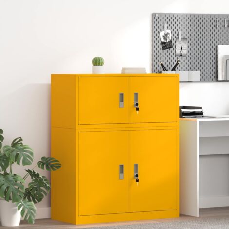 Armario de almacenamiento Amarillo Mostaza 90 x 40 x 40 cm