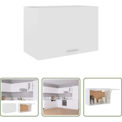 Armario de almacenamiento cocina -  Armario colgante "Lyon" de, blanco, 60 x 31 x 40 cm, madera de ingeniería