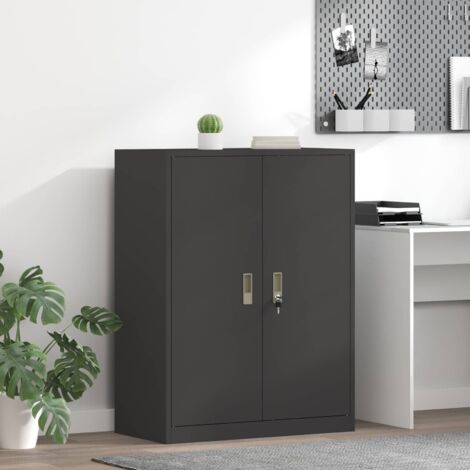 Armario de almacenamiento Negro 80 x 40 x 105 cm Acero
