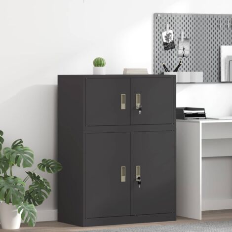 Armario de almacenamiento Negro 80 x 40 x 40 cm Acero