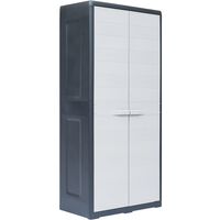 Armario de almacenamiento para jardín XL 78x46x175 cm plástico