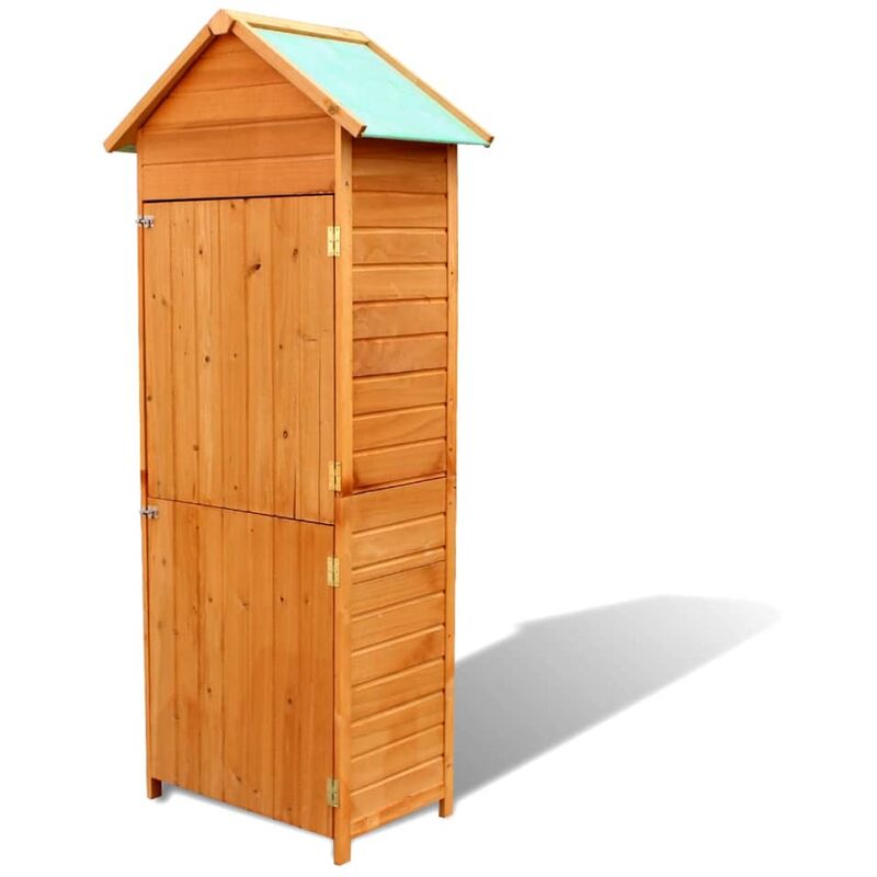 

Armario de almacenamiento para jardín marrón 79x49x190 cm - Marrón