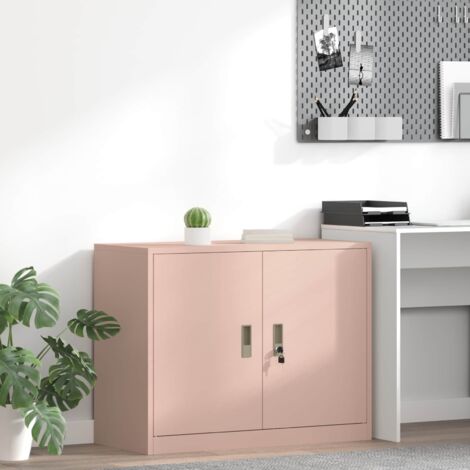 Armario de almacenamiento Rosa 90 x 40 x 70 cm Acero