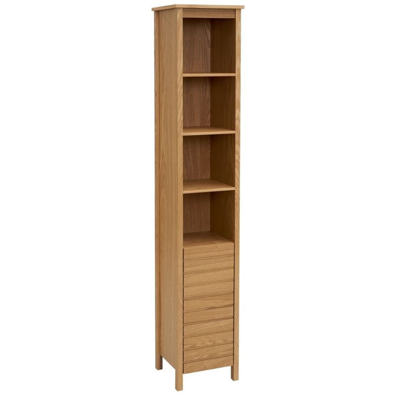 

Armario de Baño columna marrón de madera MDF de 32x30x180 cm