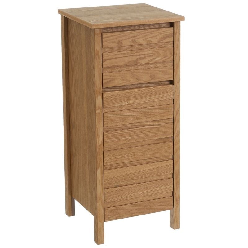 

Lolahome - Armario de Baño de 1 cajón y 1 puerta marrón de madera MDF de 34x30x78 cm