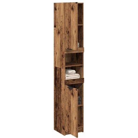 Armario de baño de madera contrachapada envejecida