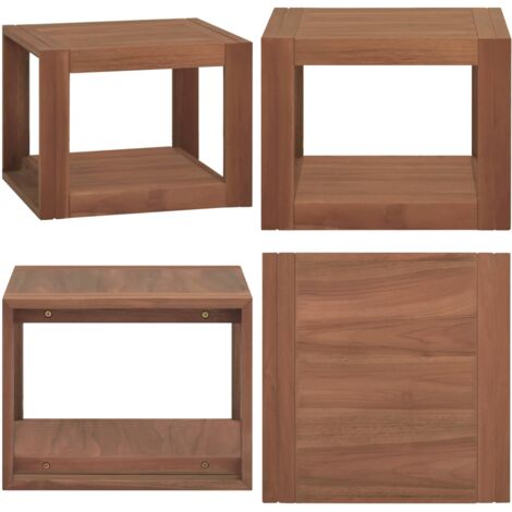 Armario de baño de pared madera maciza de teca 45x45x35 cm - Armario de pared - Madera de teca