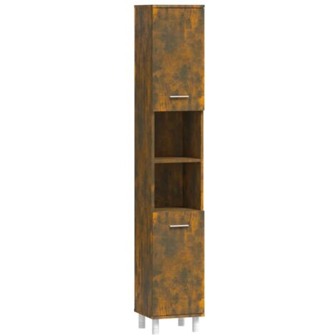vidaXL Armario de Cuarto de Baño Aglomerado Sonoma 30x30x179 cm Multicolores