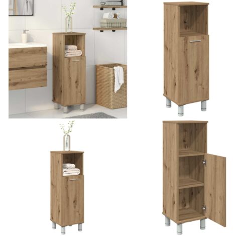 Armario de baño madera contrachapada roble artisan 30x30x95 cm - Armario de baño madera - Armario de baño roble