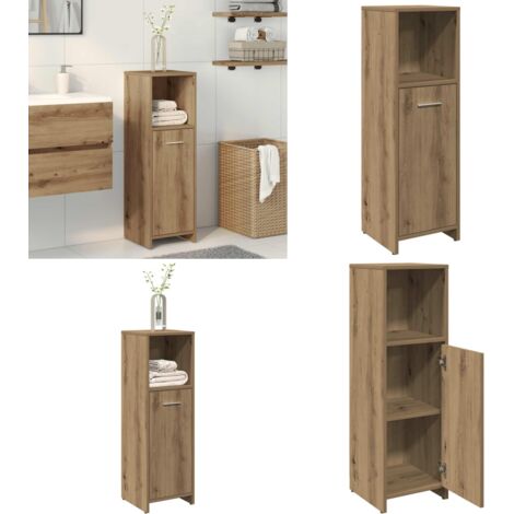 Armario de baño madera contrachapada roble artisan 30x30x95 cm - Armario de baño madera - Armario de baño roble