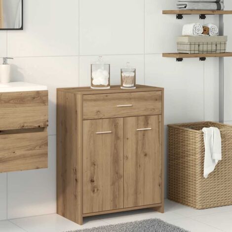Armario de baño madera de ingeniería roble artisan 60x33x80 cm