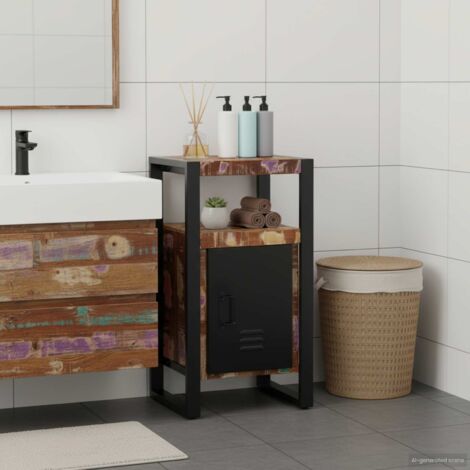 Armario de Baño Marrón 40 x 35 x 75 cm Madera maciza recuperada